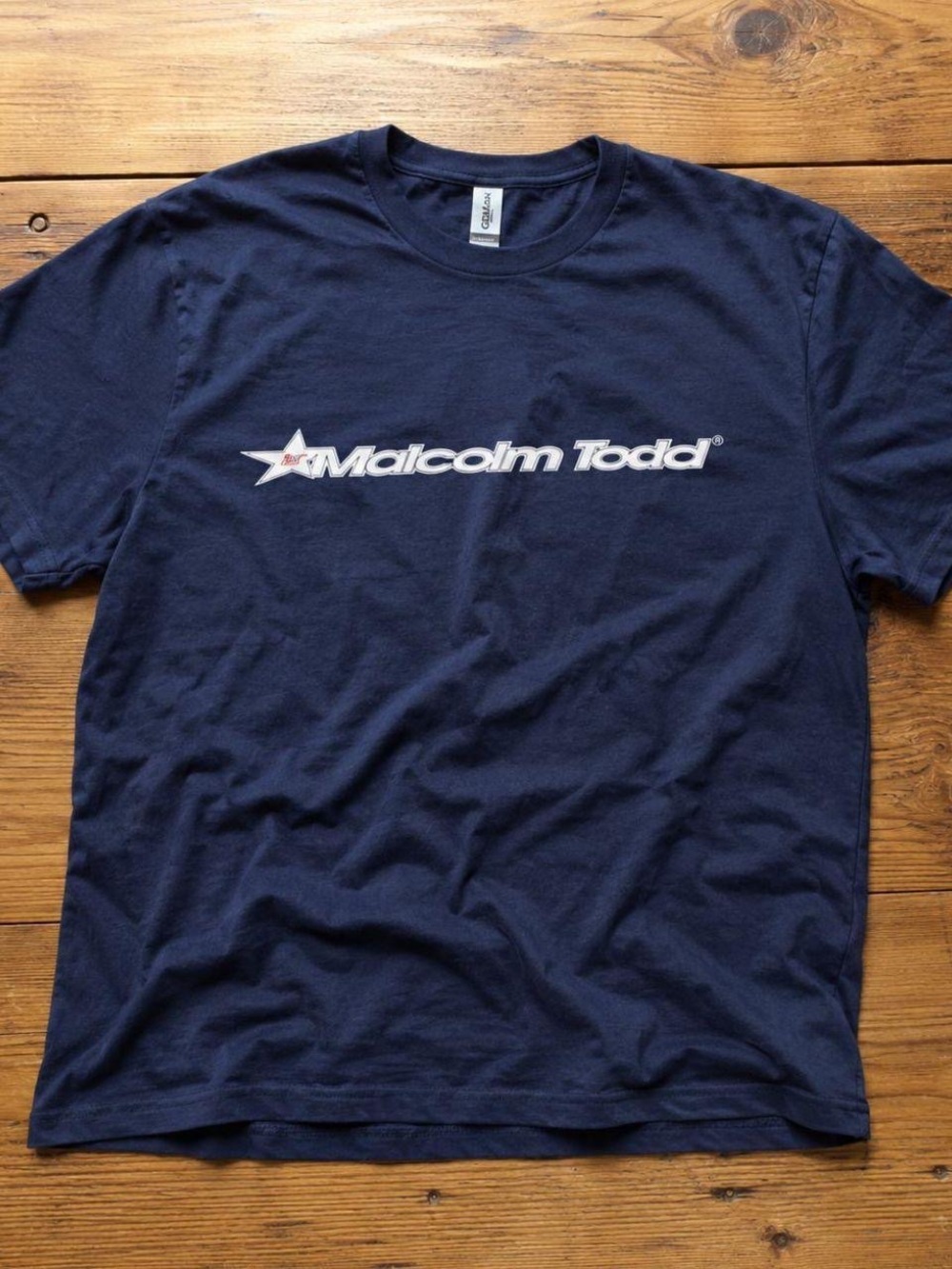 Gildan Navy Malcolm Todd Logo Tee